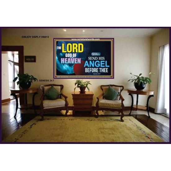 SEND HIS ANGEL BEFORE THEE   Framed Scripture Dcor   (GWJOY9413)   