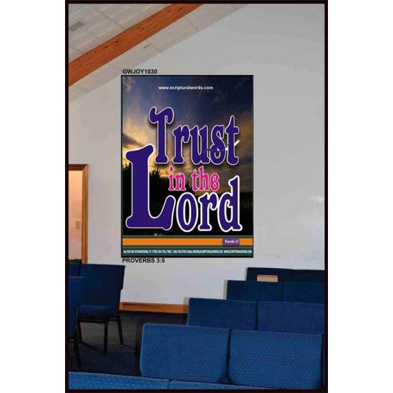 TRUST IN THE LORD   Christian Artwork Acrylic Glass Frame   (GWJOY1030)   