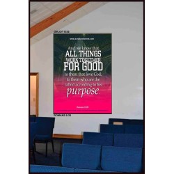 ALL THINGS WORK FOR GOOD TO THEM THAT LOVE GOD   Acrylic Glass framed scripture art   (GWJOY1036)   