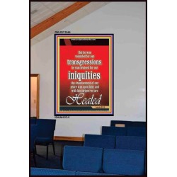 WOUNDED FOR OUR TRANSGRESSIONS   Acrylic Glass Framed Bible Verse   (GWJOY1044)   "37x49"