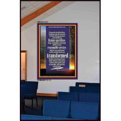 A LIVING SACRIFICE   Bible Verses Framed Art   (GWJOY1217)   "37x49"