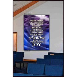 YOUR SORROW SHALL BE TURNED INTO JOY   Framed Scripture Art   (GWJOY1309)   "37x49"