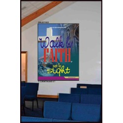 WALK BY FAITH   Inspirational Wall Art Wooden Frame   (GWJOY1631)   "37x49"