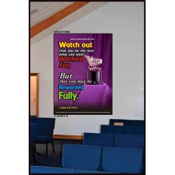 WATCH OUT   Framed Scriptural Dcor   (GWJOY1696)   "37x49"