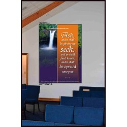 ASK, SEEK, KNOCK AND YOU SHALL RECEIVE   Framed Lobby Wall Decoration   (GWJOY244)   