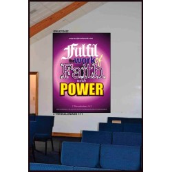 WITH POWER   Frame Bible Verses Online   (GWJOY3422)   "37x49"