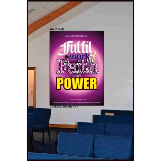 WITH POWER   Frame Bible Verses Online   (GWJOY3422)   