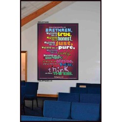 WHATSOVER THINGS ARE JUST   Christian Framed Art   (GWJOY3458)   "37x49"