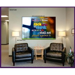 UPON THIS ROCK   Framed Lobby Wall Decoration   (GWJOY3499)   