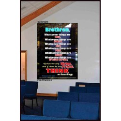 WHATSOEVER THINGS ARE TRUE   Scripture Wood Framed Signs   (GWJOY3878)   "37x49"