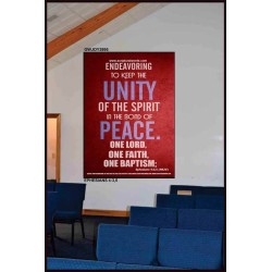 UNITY OF THE SPIRIT   Acrylic Glass Frame Scripture Art   (GWJOY3995)   "37x49"