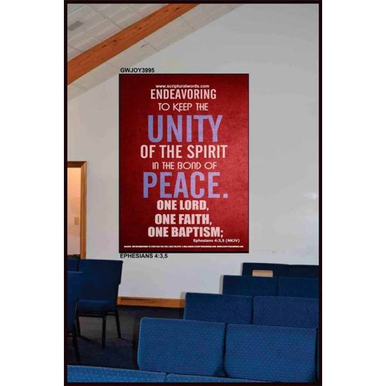 UNITY OF THE SPIRIT   Acrylic Glass Frame Scripture Art   (GWJOY3995)   