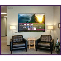 TURN AGAIN TO THE LORD   Inspirational Bible Verses Framed   (GWJOY4093)   