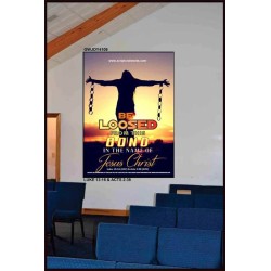 BE LOOSED FROM THIS BOND   Acrylic Glass Frame Scripture Art   (GWJOY4109)   "37x49"