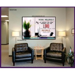 WORKING AS FOR THE LORD   Bible Verse Frame   (GWJOY4356)   