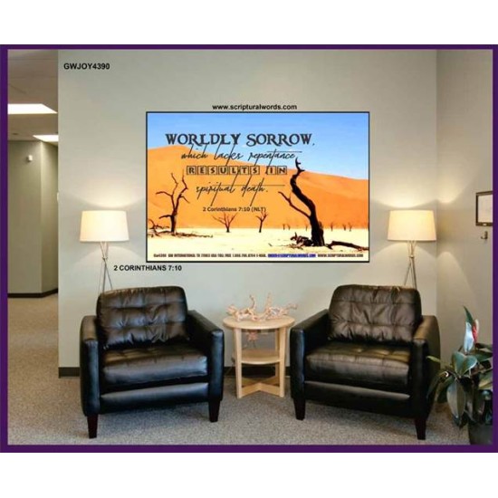 WORDLY SORROW   Custom Frame Scriptural ArtWork   (GWJOY4390)   