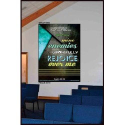 WRONGFULLY REJOICE OVER ME   Frame Bible Verses Online   (GWJOY4593)   "37x49"