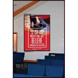 WILL YE WILL NOT BELIEVE   Bible Verse Acrylic Glass Frame   (GWJOY4895)   "37x49"