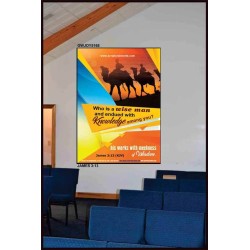 WHO IS A WISE MAN   Large Frame Scripture Wall Art   (GWJOY5168)   "37x49"
