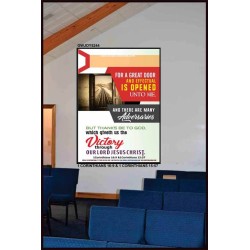 A GREAT DOOR AND EFFECTUAL   Christian Wall Art Poster   (GWJOY5244)   