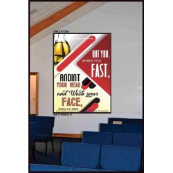 WHEN YOU FAST   Printable Bible Verses to Frame   (GWJOY5389)   "37x49"