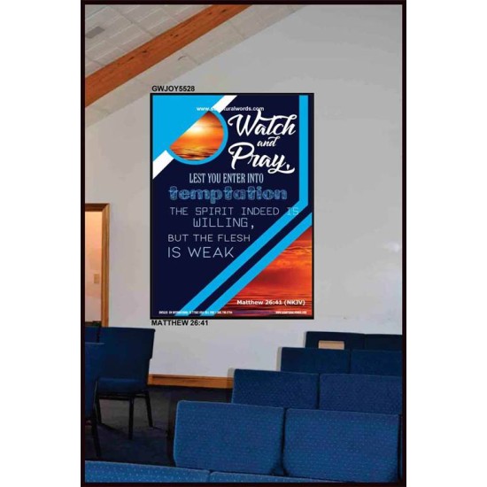 WATCH AND PRAY   Contemporary Christian Poster   (GWJOY5528)   