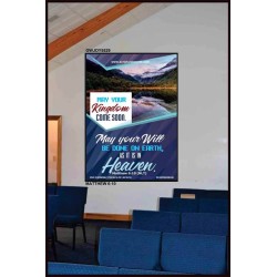 YOUR WILL BE DONE ON EARTH   Contemporary Christian Wall Art Frame   (GWJOY5529)   "37x49"