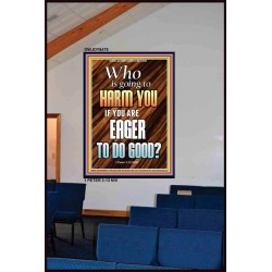 WHO IS GOING TO HARM YOU   Frame Bible Verse   (GWJOY6478)   "37x49"