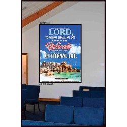 WORDS OF ETERNAL LIFE   Biblical Art Acrylic Glass Frame    (GWJOY6559)   "37x49"