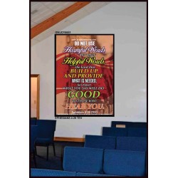 WATCH YOUR WORDS   Bible Scriptures on Love Acrylic Glass Frame   (GWJOY6651)   "37x49"