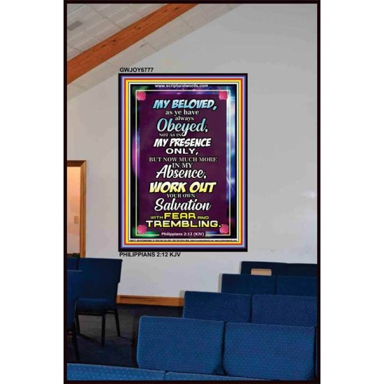 WORK OUT YOUR SALVATION   Christian Quote Frame   (GWJOY6777)   