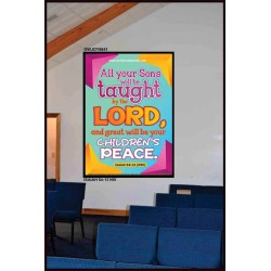 YOUR CHILDREN SHALL BE TAUGHT BY THE LORD   Modern Christian Wall Dcor   (GWJOY6841)   "37x49"