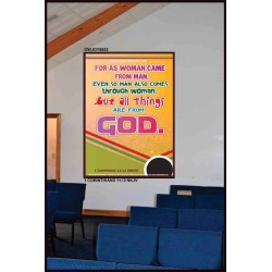 ALL THINGS ARE FROM GOD   Scriptural Portrait Wooden Frame   (GWJOY6882)   
