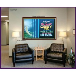 YOUR NAMES ARE WRITTEN IN HEAVEN   Christian Quote Framed   (GWJOY7527)   "49x37"