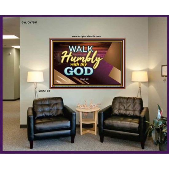 WALK HUMBLY   Custom Framed Inspiration Bible Verse   (GWJOY7557)   