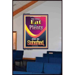 YOU SHALL EAT IN PLENTY   Inspirational Bible Verse Framed   (GWJOY8030)   "37x49"