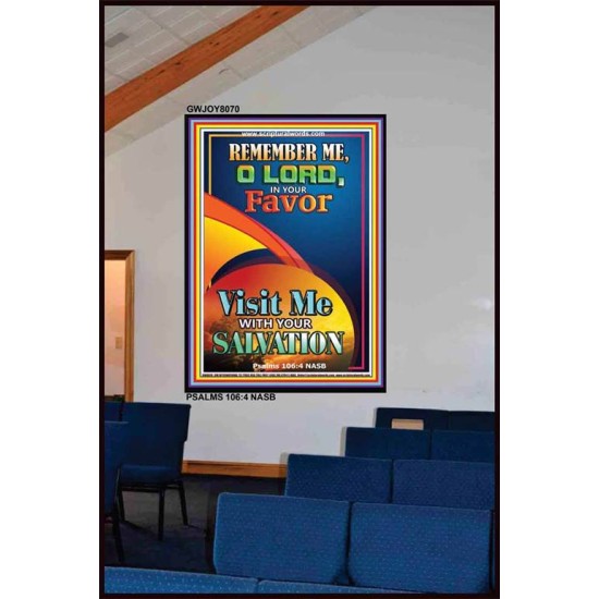 VIIST ME WITH YOUR SALVATION   Frame Scriptural Dcor   (GWJOY8070)   