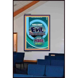 TURN AWAY FROM EVIL   Encouraging Bible Verses Framed   (GWJOY8082)   "37x49"