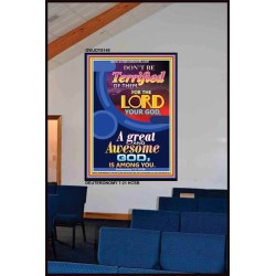A GREAT AND AWSOME GOD   Framed Religious Wall Art    (GWJOY8149)   "37x49"