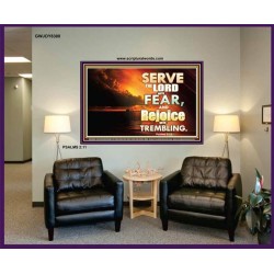 SERVE THE LORD   Framed Lobby Wall Decoration   (GWJOY8300)   