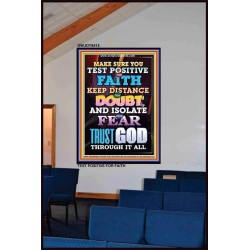 TRUST GOD AT ALL TIMES   Biblical Paintings Acrylic Glass Frame   (GWJOY8415)   "37x49"