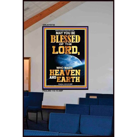 WHO MADE HEAVEN AND EARTH   Encouraging Bible Verses Framed   (GWJOY8735)   