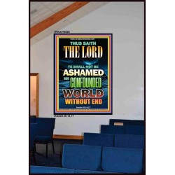 YE SHALL NOT BE ASHAMED   Framed Guest Room Wall Decoration   (GWJOY8826)   "37x49"