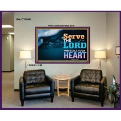 WITH ALL YOUR HEART   Framed Religious Wall Art    (GWJOY8846L)   