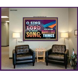 SING UNTO THE LORD   Bible Verses Wall Art Acrylic Glass Frame   (GWJOY8893)   