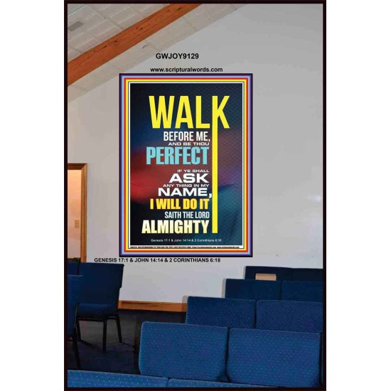 WALK BEFORE ME   Bible Verse Frames online   (GWJOY9129)   