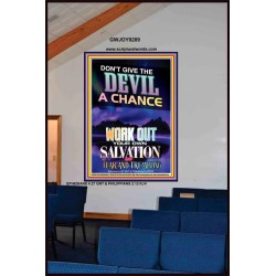 WORK OUT YOUR SALVATION   Bible Verses Wall Art Acrylic Glass Frame   (GWJOY9209)   "37x49"