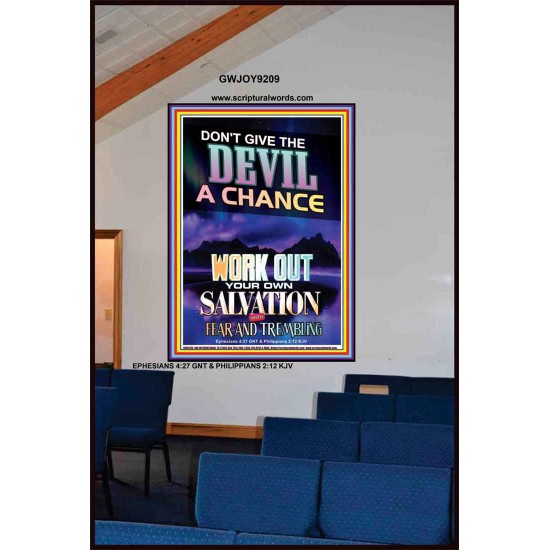 WORK OUT YOUR SALVATION   Bible Verses Wall Art Acrylic Glass Frame   (GWJOY9209)   