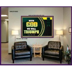 WITH GOD WE WILL TRIUMPH   Large Frame Scriptural Wall Art   (GWJOY9382)   