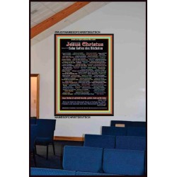 NAMES OF JESUS CHRIST WITH BIBLE VERSES IN GERMAN LANGUAGE {Namen Jesu Christi}  Frame Art Prints   (GWJOYNAMESOFCHRISTDEUTSCH)   "37x49"